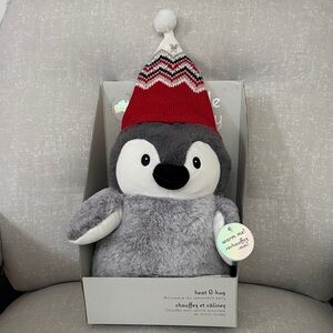 Gray Heat & Hug Plush Penguin